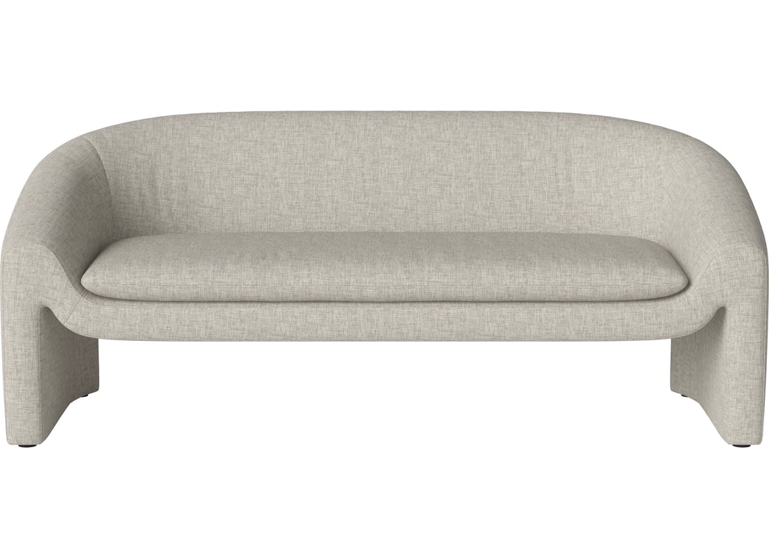 Bolia Canapea Mielo 2,5 Locuri Nantes - Țesătură Netedă, Nisip 182×84×72 cm 2