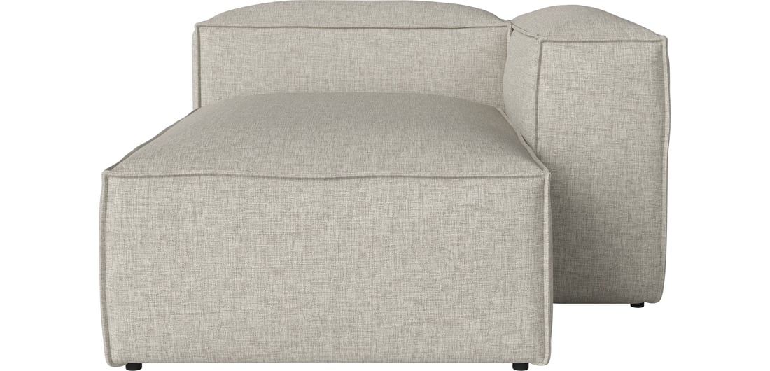Bolia Șezlong Mic Cosima Adâncime 100 cm - Dreapta Nantes - Țesătură Netedă, Nisip 123×153×66 cm 1