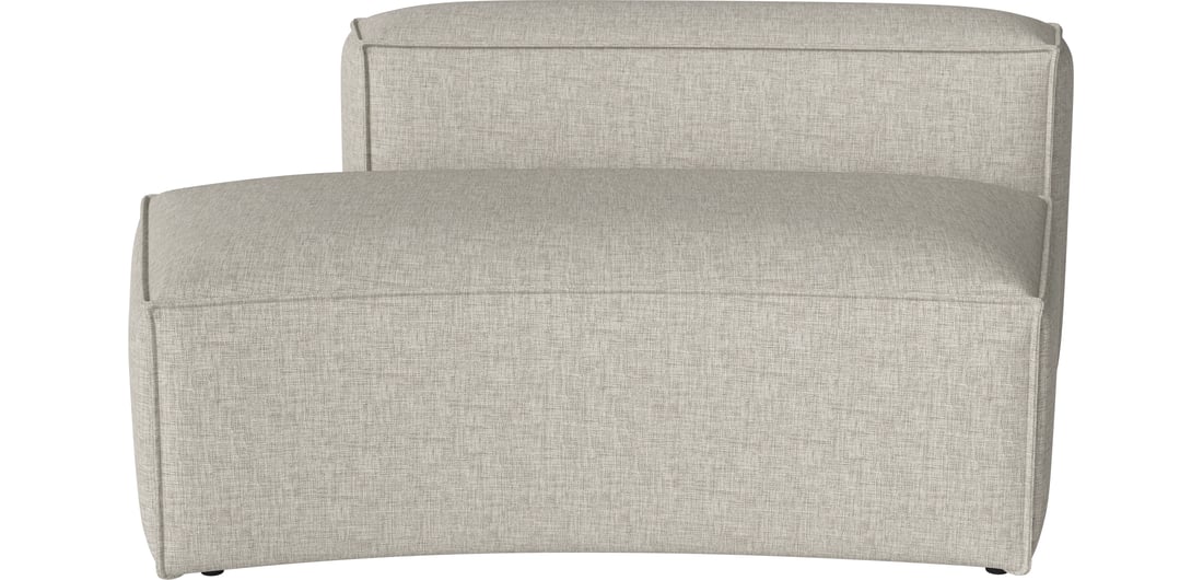 Bolia Modul Mic Curbat Cosima 100 cm cu Capăt Deschis - Stânga Nantes - Țesătură Netedă, Nisip 1