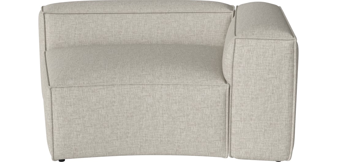 Bolia Colț Mic Curbat Cosima 120 cm - Dreapta Nantes - Țesătură Netedă, Nisip 1