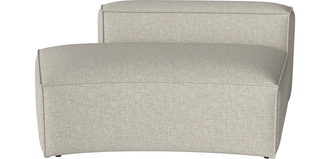 Bolia Modul Mic Curbat Cosima 120 cm cu Capăt Deschis - Stânga Nantes - Țesătură Netedă, Nisip 1