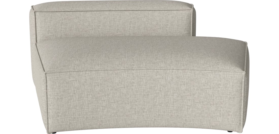 Bolia Modul Mic Curbat Cosima 120 cm cu Capăt Deschis - Dreapta Nantes - Țesătură Netedă, Nisip 1