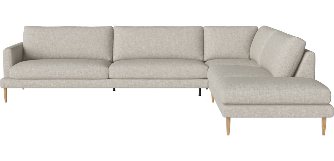 Bolia Canapea Colțar Veneda Slim de 5 Persoane cu Capăt Deschis - Dreapta Nantes - Țesătură Netedă, Nisip 309x241x81 cm 1