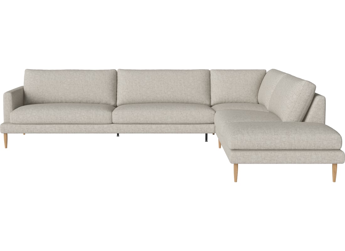 Bolia Canapea Colțar Veneda Slim de 5 Persoane cu Capăt Deschis - Dreapta Nantes - Țesătură Netedă, Nisip 309x241x81 cm 2