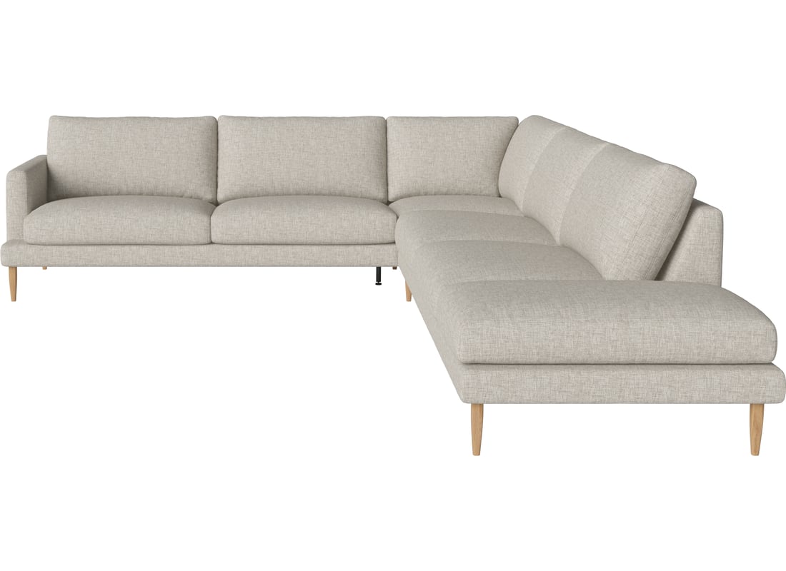 Bolia Canapea Colțar Veneda Slim de 6 Persoane cu Capăt Deschis - Dreapta Nantes - Țesătură Netedă, Nisip 273x326x81 cm 2
