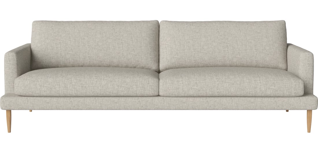 Bolia Canapea Slim Veneda 3 Locuri Nantes - Țesătură Netedă, Nisip 226×94×83 cm 1