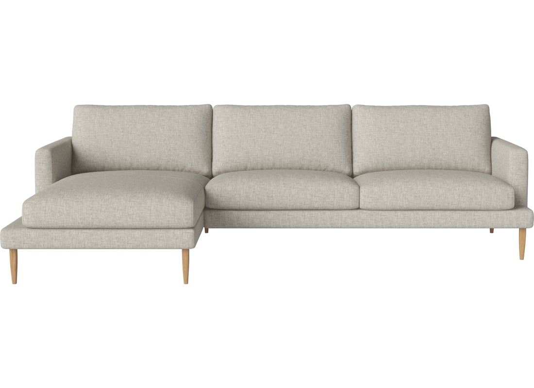 Bolia Canapea Slim Veneda 3½ Locuri cu Șezlong Stânga Nantes - Țesătură Netedă, Nisip 276×156×83 cm 2