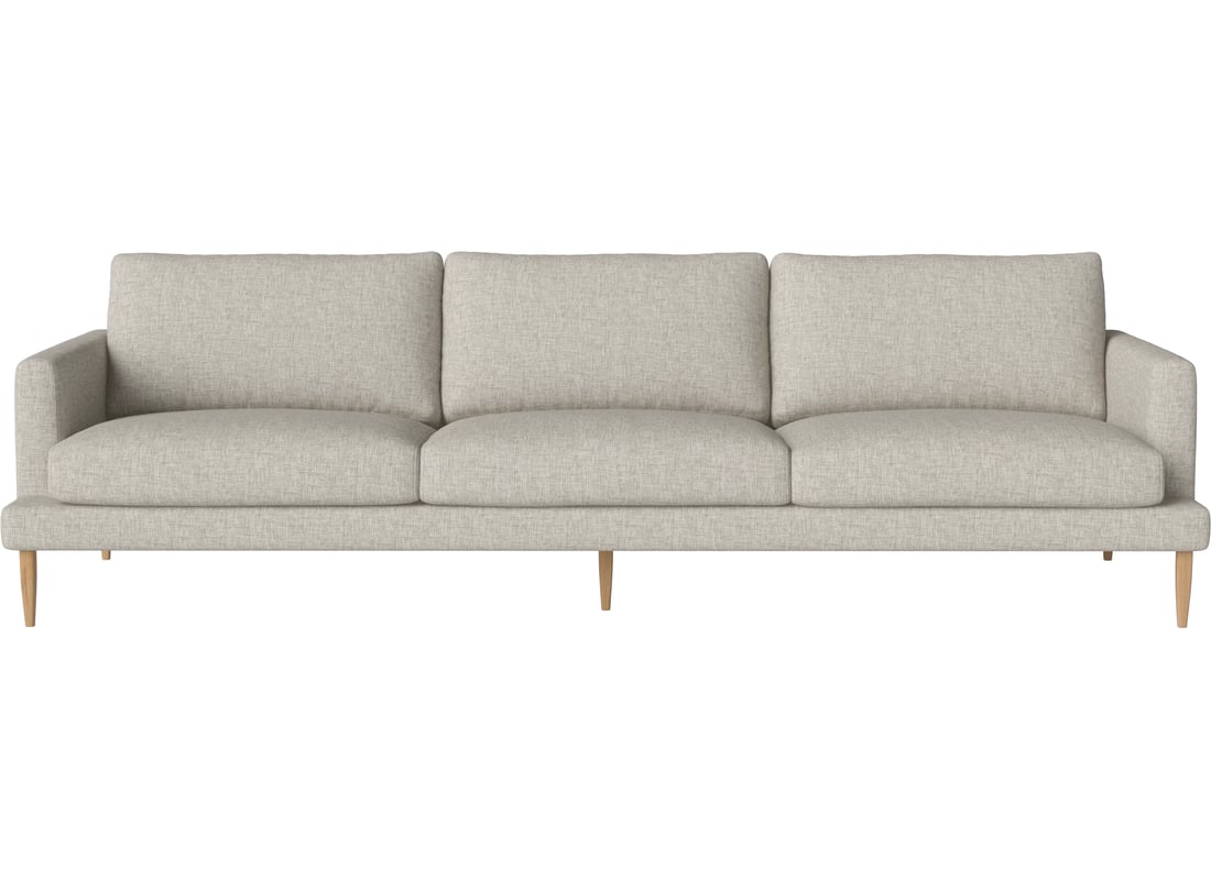 Bolia Canapea Slim Veneda 4 Locuri Nantes - Țesătură Netedă, Nisip 255×94×83 cm 2