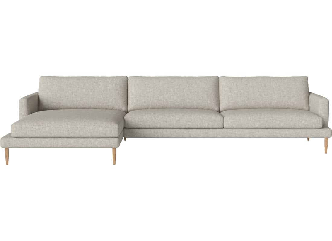 Bolia Canapea Slim Veneda 4½ Locuri cu Șezlong Stânga Nantes - Țesătură Netedă, Nisip 330×156×83 cm 2