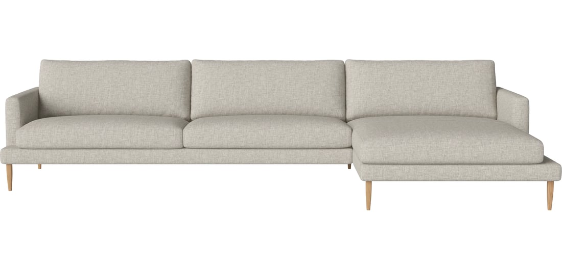 Bolia Canapea Slim Veneda 4½ Locuri cu Șezlong Dreapta Nantes - Țesătură Netedă, Nisip 330×156×83 cm 1