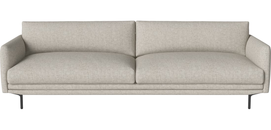 Bolia Canapea Lomi 3 Locuri Nantes - Țesătură Netedă, Nisip 250×101×75 cm 1