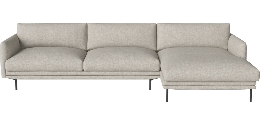 Bolia Canapea Lomi 2,5 Locuri cu Șezlong Dreapta Nantes - Țesătură Netedă, Nisip 305×101×75 cm 1