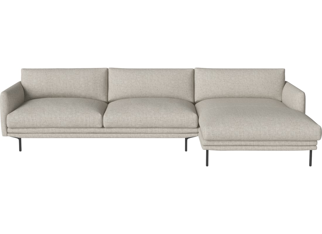 Bolia Canapea Lomi 2,5 Locuri cu Șezlong Dreapta Nantes - Țesătură Netedă, Nisip 305×101×75 cm 2