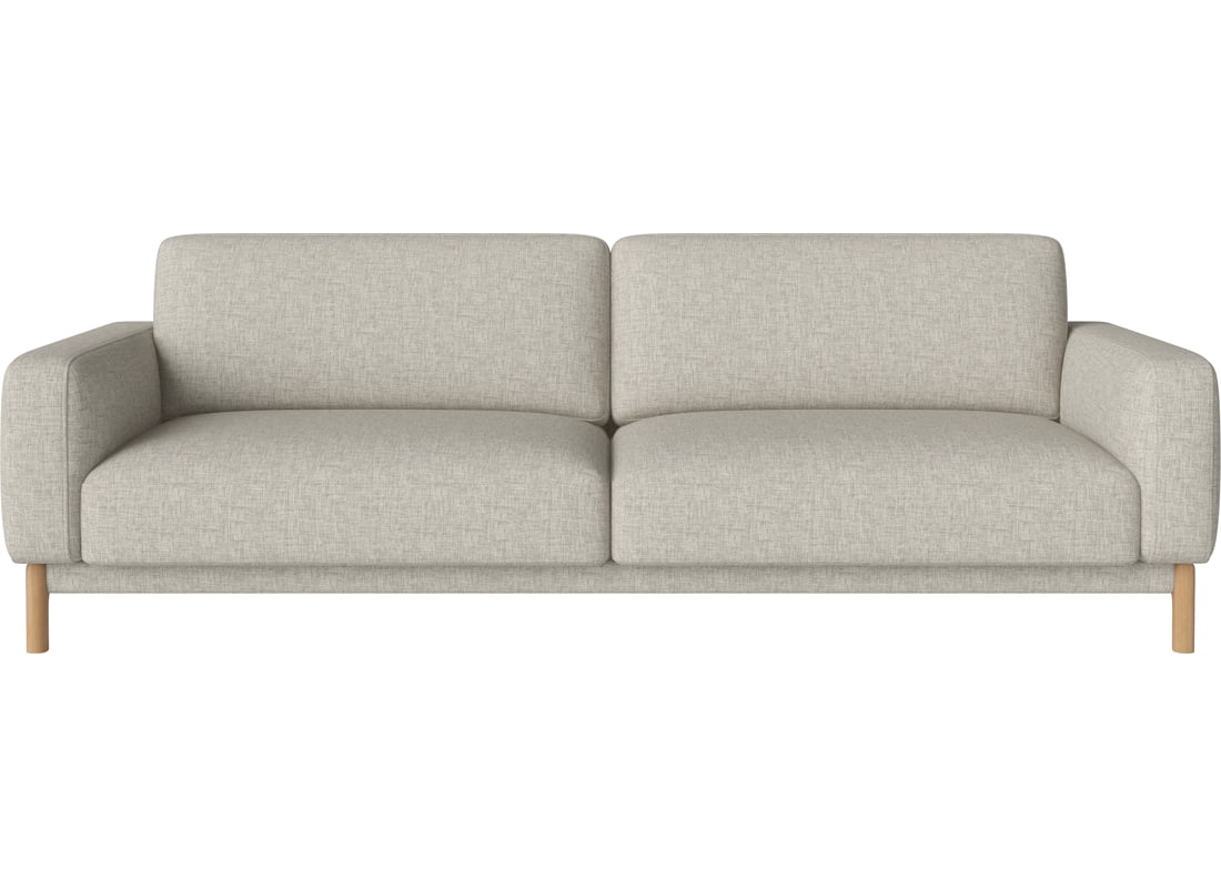 Bolia Canapea Chleo 3-Locuri Nantes - Țesătură Netedă, Nisip 243×95×79 cm 2