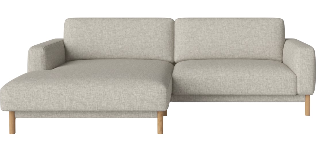 Bolia Canapea Chleo 2-Locuri cu Șezlong Stânga Nantes - Țesătură Netedă, Nisip 242×95×79 cm 1
