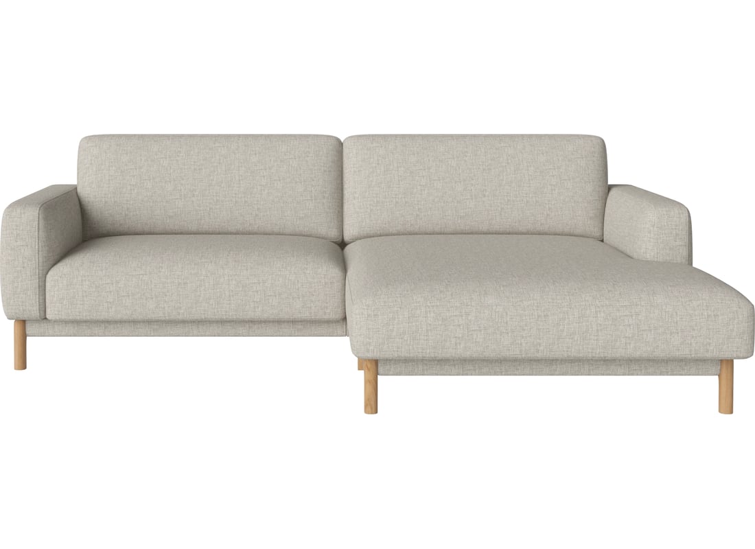 Bolia Canapea Chleo 2-Locuri cu Șezlong Dreapta Nantes - Țesătură Netedă, Nisip 242×95×79 cm 2