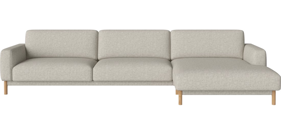 Bolia Canapea Chleo 3-Locuri cu Șezlong Dreapta Nantes - Țesătură Netedă, Nisip 347×95×79 cm 1