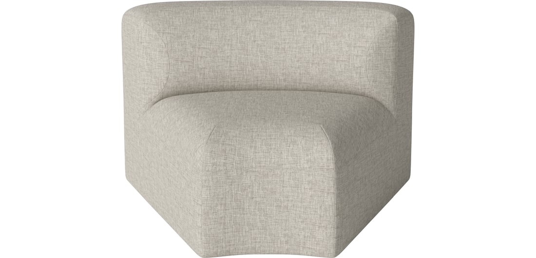 Bolia Modul de Spătar Curbat Angle Mare 45 Nantes - Țesătură Netedă, Nisip 97×88×67 cm 1
