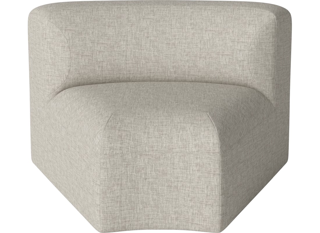 Bolia Modul de Spătar Curbat Angle Mare 45 Nantes - Țesătură Netedă, Nisip 97×88×67 cm 2