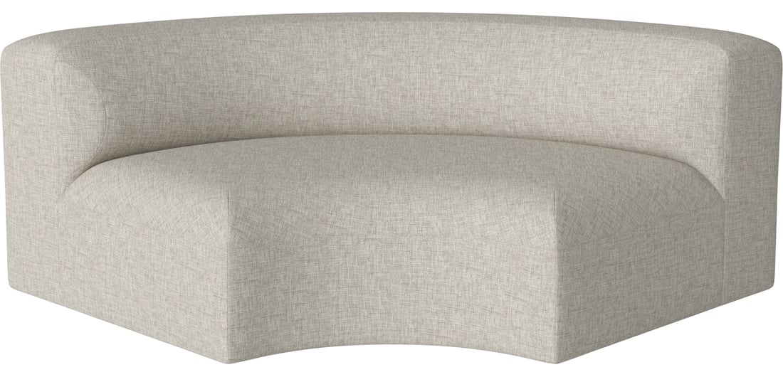 Bolia Modul de Spătar Curbat Angle Mare 90 Nantes - Țesătură Netedă, Nisip 190×102×67 cm 1