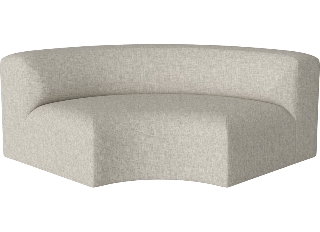 Bolia Modul de Spătar Curbat Angle Mare 90 Nantes - Țesătură Netedă, Nisip 190×102×67 cm 2