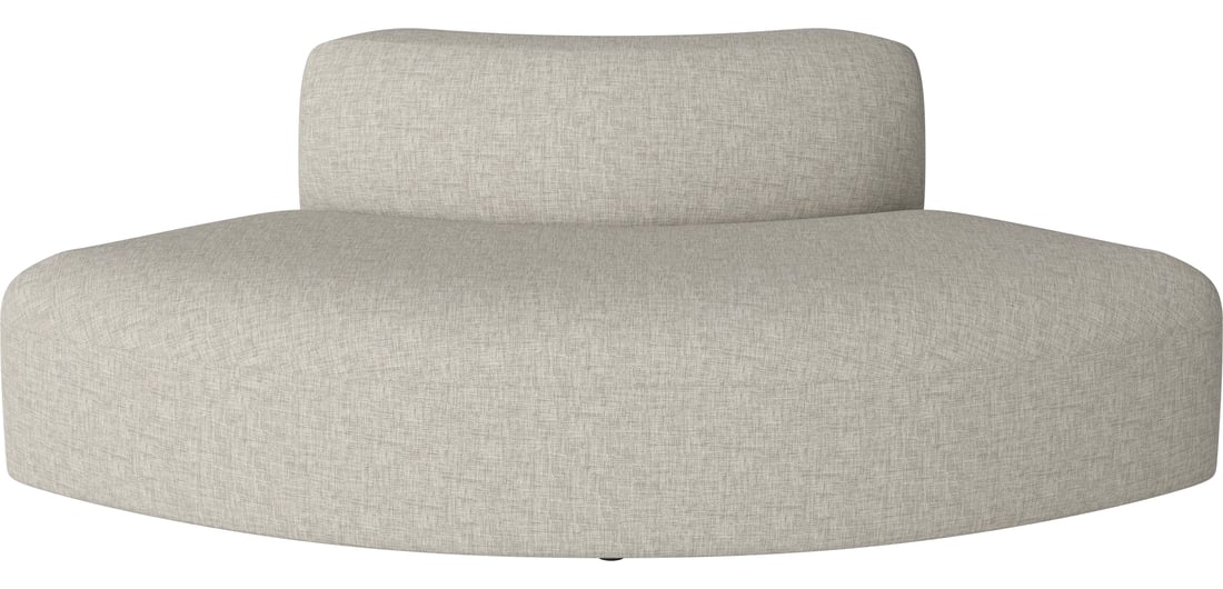 Bolia Modul de Spătar Curbat Angle Mic 90 Nantes - Țesătură Netedă, Nisip 190×102×67 cm 1