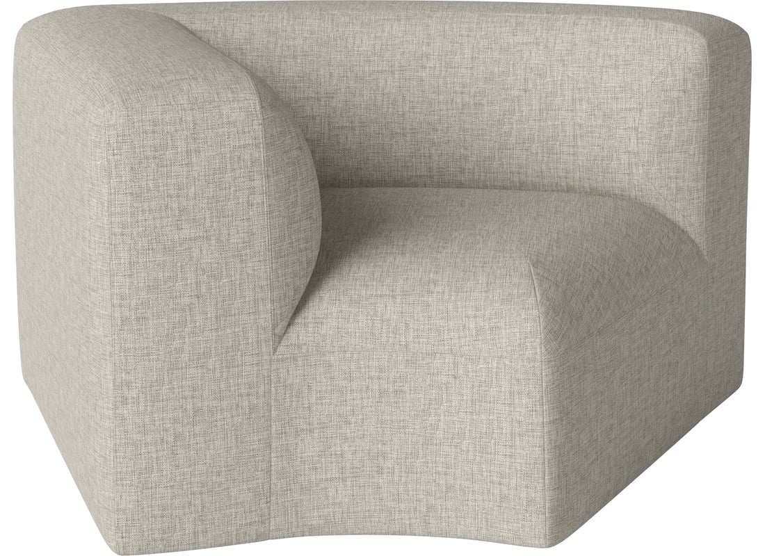 Bolia Modul de Colț Curbat Angle Mare 45 - Stânga Nantes - Țesătură Netedă, Nisip 101×95×67 cm 2