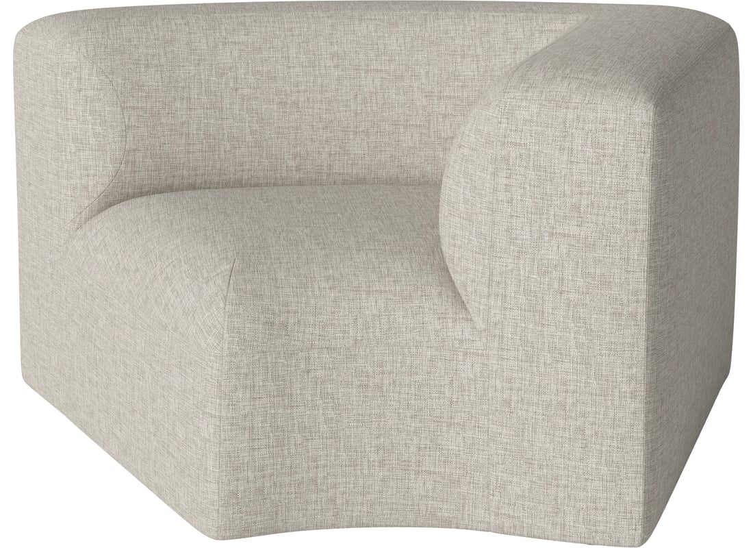Bolia Modul de Colț Curbat Angle Mare 45 - Dreapta Nantes - Țesătură Netedă, Nisip 101×95×67 cm 2