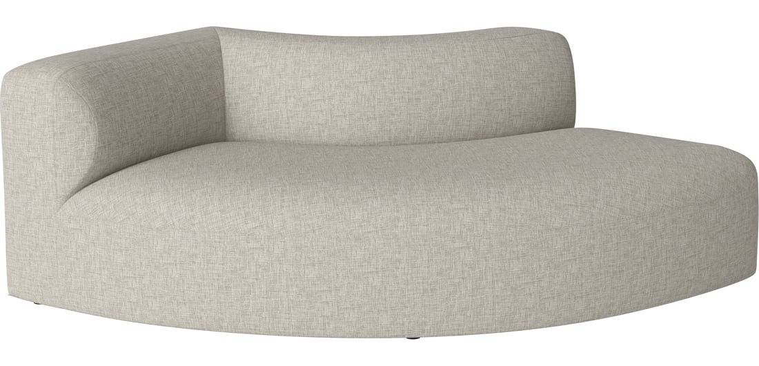 Bolia Modul de Colț Curbat Angle Mic 90 - Stânga Nantes - Țesătură Netedă, Nisip 198×108×67 cm 1