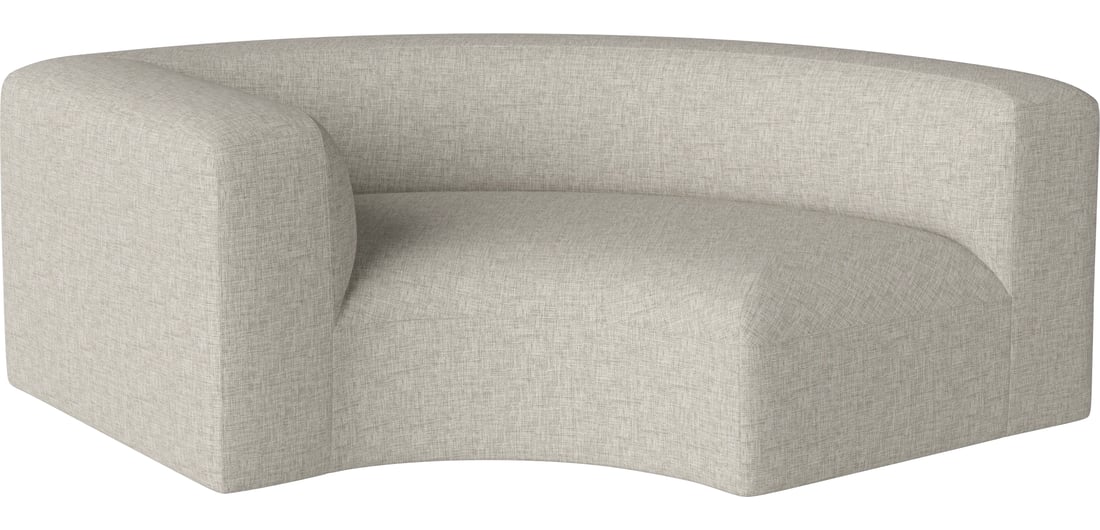 Bolia Modul de Colț Curbat Angle Mare 90 - Stânga Nantes - Țesătură Netedă, Nisip 198×108×67 cm 1