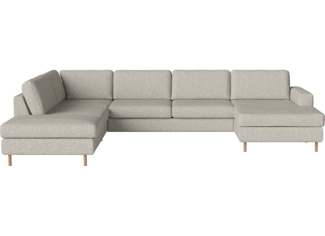 Bolia Canapea Modulară de Colț Scandinavia 5-Locuri cu Șezlong Dreapta - Open-End Stânga Nantes - Țesătură Netedă, Nisip 337×92×78 cm 2