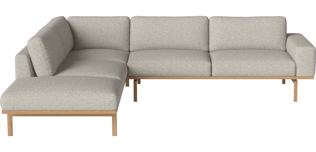 Bolia Canapea Colțar Elton 6 Locuri cu Open End - Stânga Nantes - Țesătură Fină, Nisip 300×100×77 cm 1