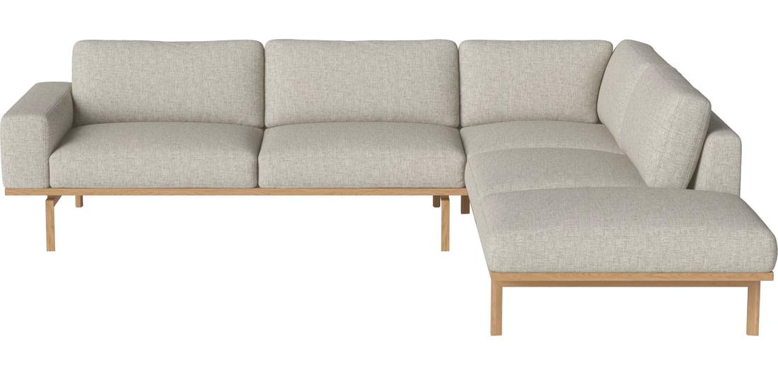 Bolia Canapea Colțar Elton 6 Locuri cu Open End - Dreapta Nantes - Țesătură Fină, Nisip 300×100×77 cm 1
