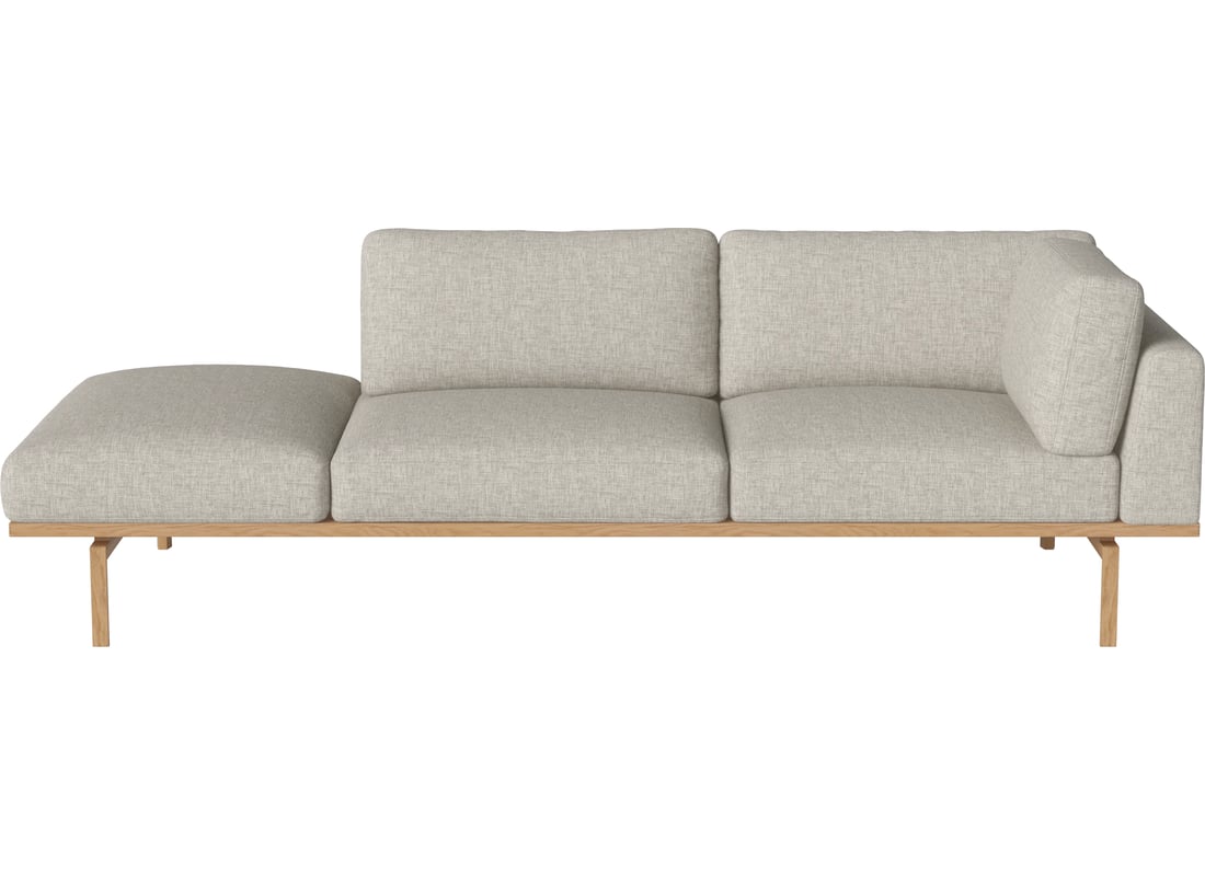 Bolia Canapea Elton 2,5 Locuri cu Open End - Stânga Nantes - Țesătură Fină, Nisip 258×100×77 cm 2