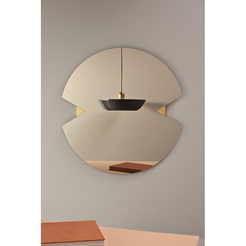 AYTM Oglindă Rotundă VERTO  | Sticlă și MDF | Rainbow / Black | Design Interactiv și Artă Murală | Ø70cm