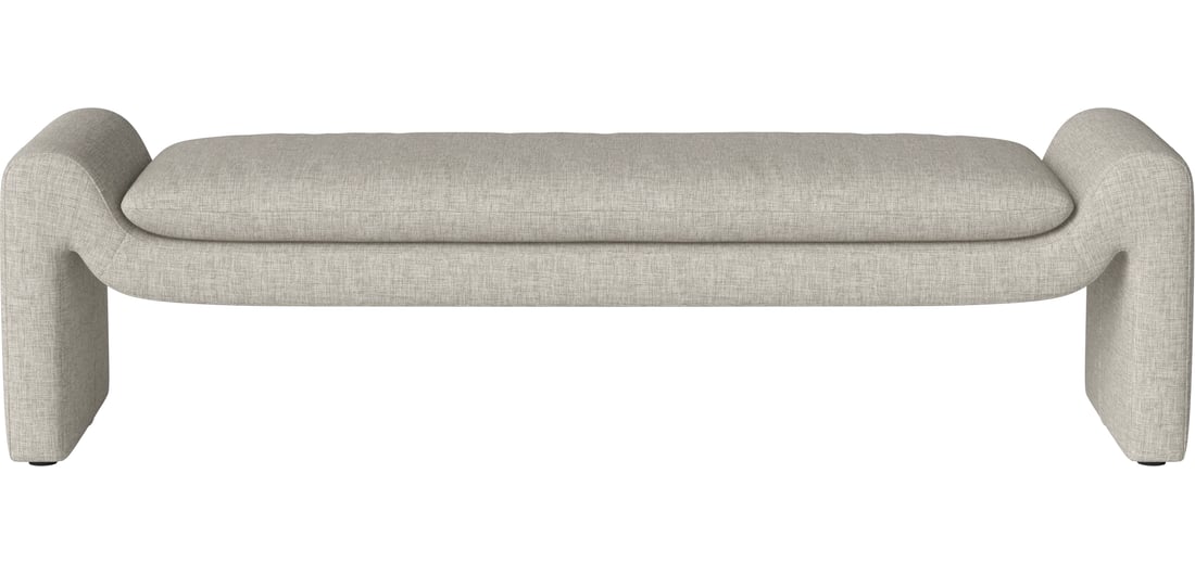 Bolia Banchetă Mielo 2,5 Locuri Nantes - Țesătură Netedă, Nisip 181×53×49 cm 1