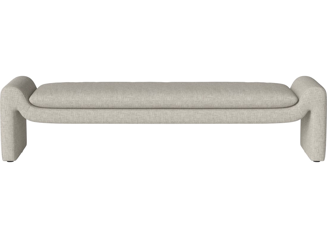 Bolia Banchetă Mielo 3 Locuri Nantes - Țesătură Netedă, Nisip 210×53×49 cm 2