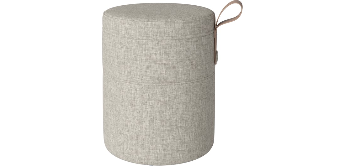 Bolia Puf Grab - Mic Nantes - Țesătură Netedă, Nisip Ø40×H48 cm 1