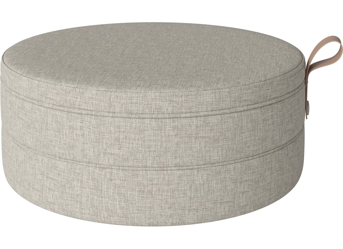 Bolia Puf Grab - Mare Nantes - Țesătură Netedă, Nisip Ø80×H33 cm 2
