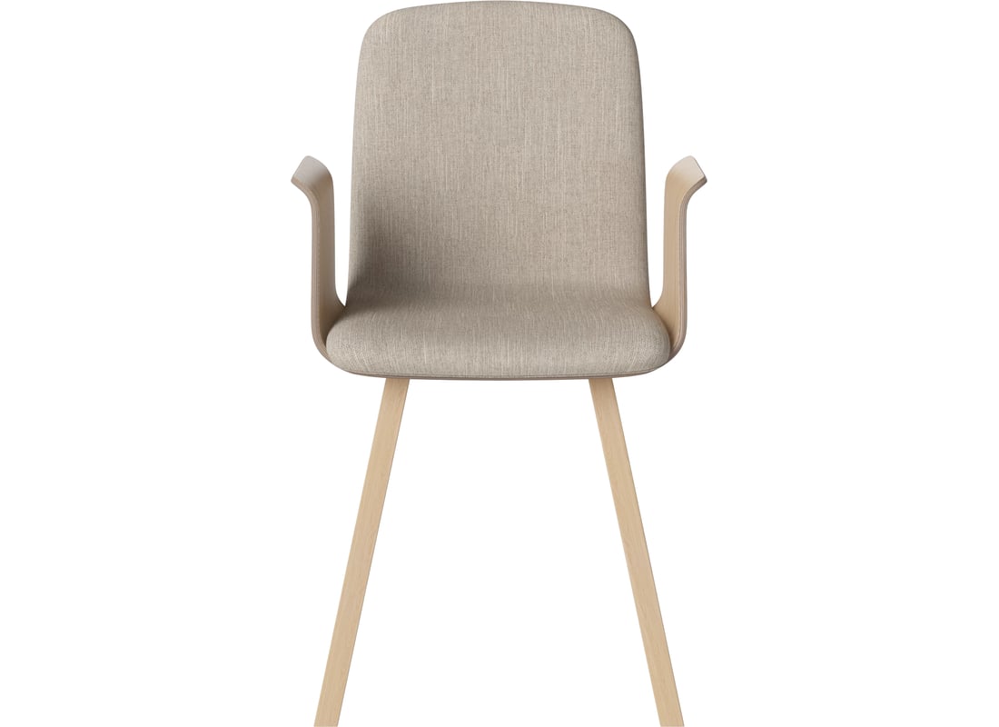 Bolia Scaun Tapițat de Dining Palm cu Brațe Finisate Baize - Țesătură Netedă, Sand 54,10×49,50×82 cm 2