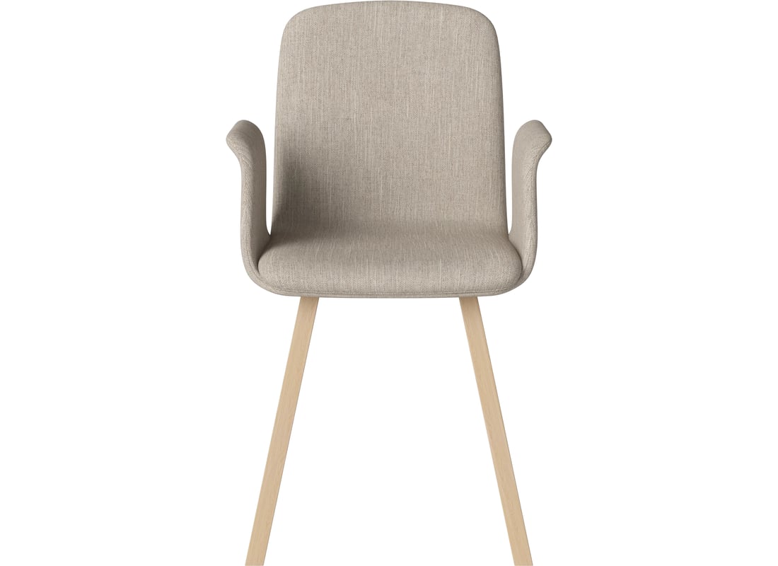 Bolia Scaun Complet Tapițat de Dining Palm cu Brațe Baize - Țesătură Netedă, Sand 54,10×49,50×82 cm 2