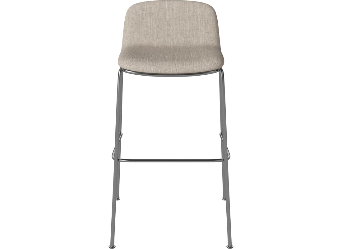Bolia Scaun Bar Palm cu Șezut Tapițat, H65 cm Baize - Țesut Neted, Nisip 2