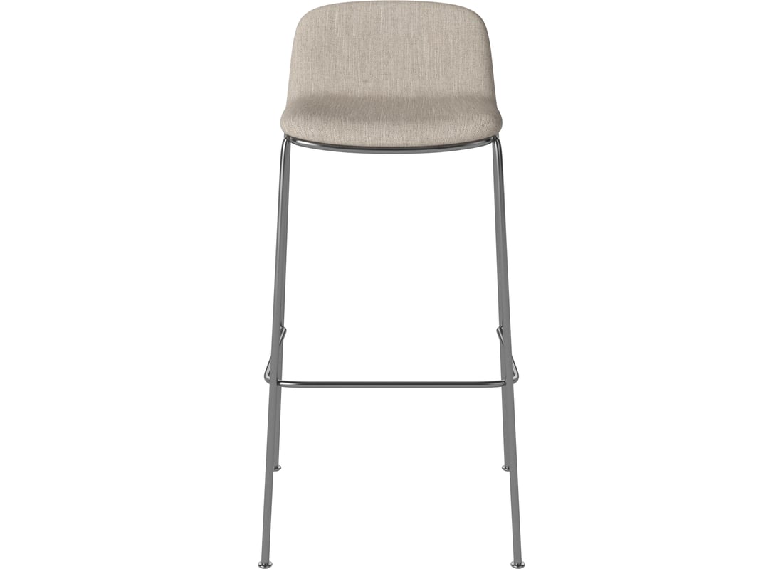 Bolia Scaun Bar Palm cu Șezut Tapițat, H76 cm Baize - Țesut Neted, Nisip 2