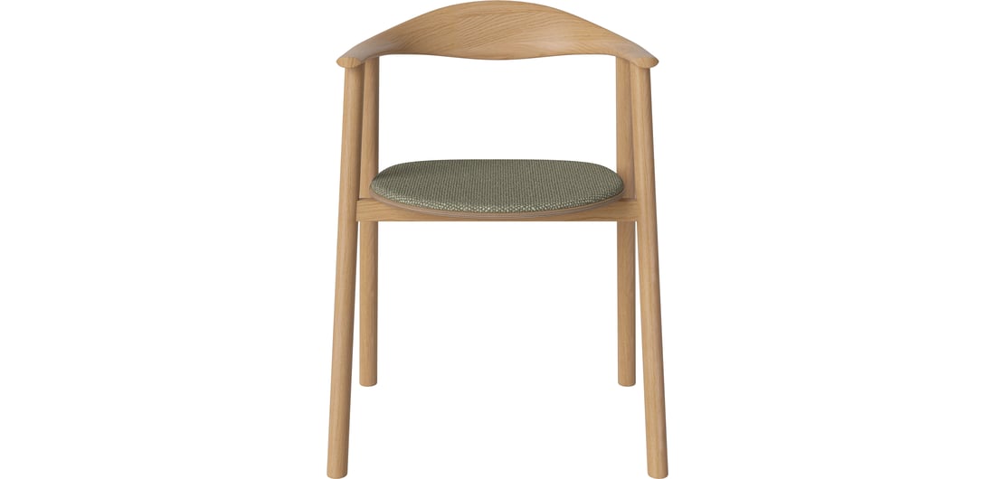 Bolia Scaun de Dining Swing Tapițat Monza - Bouclé și Textură, Verde 55×47,5×74,5 cm 1