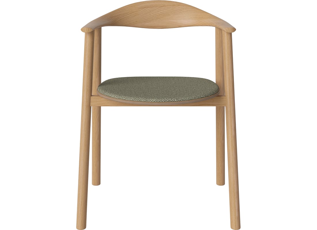 Bolia Scaun de Dining Swing Tapițat Monza - Bouclé și Textură, Verde 55×47,5×74,5 cm 2