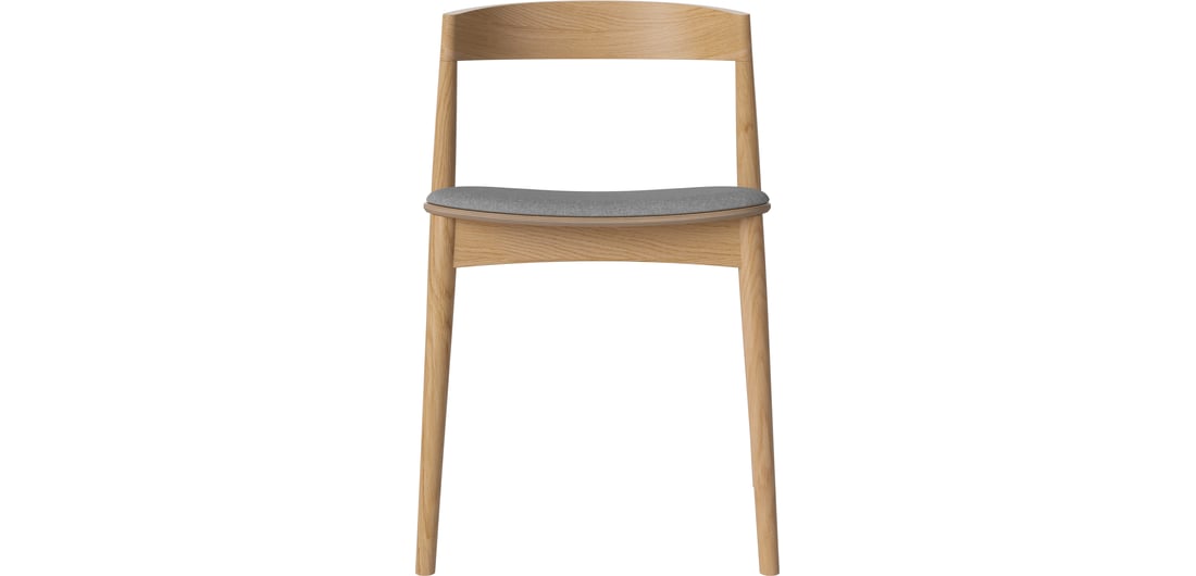 Bolia Scaun de Dining Kite Tapițat Soil - Țesătură Netedă, Gri Deschis 52,7×50,5×74 cm 1