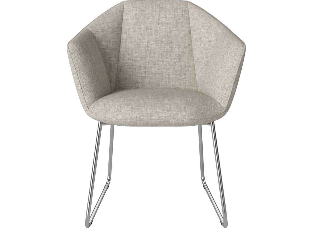 Bolia Scaun de Dining Kimono Nantes - Țesătură Netedă, Nisip 70×63,50×81 cm 2