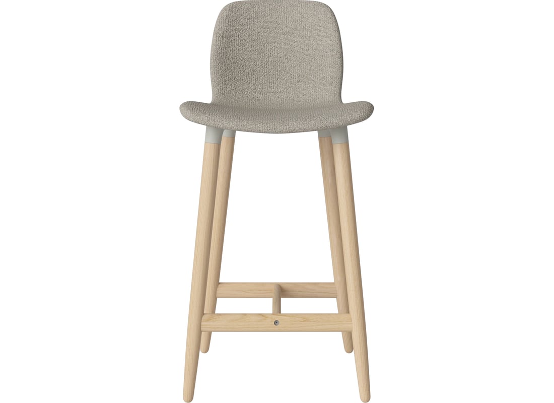 Bolia Scaun Înalt Seed H66 cm - Tapițat/Picioare din Lemn Monza - Bouclé și Textură, Nisip 43,5×42,1×92 cm 2