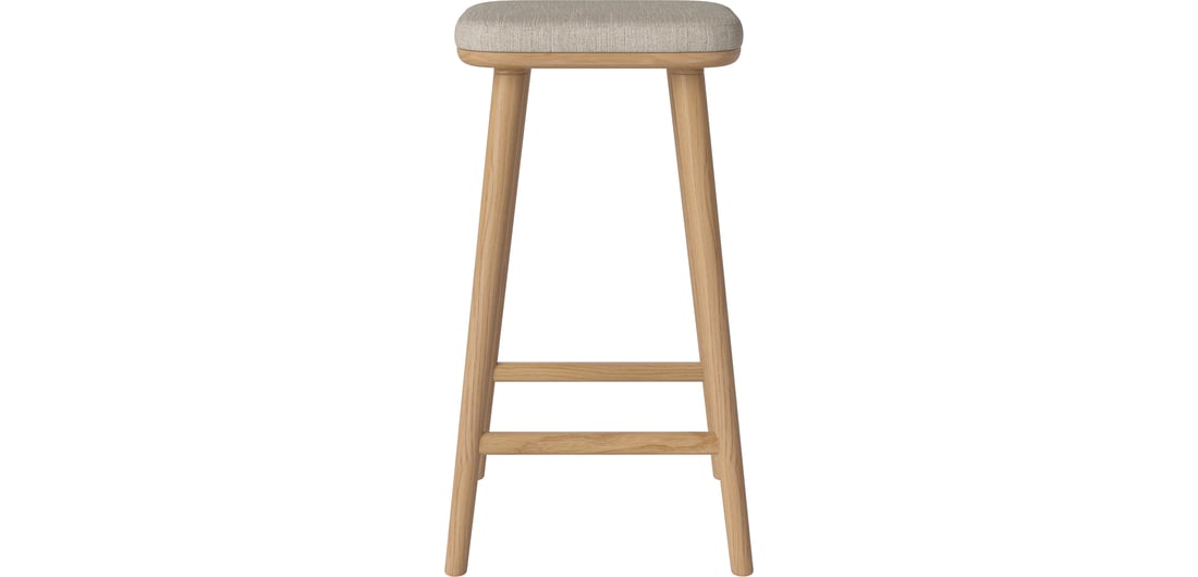 Bolia Scaun de Bar Flor H66 cm Baize - Ţesătură Netedă, Nisip 1