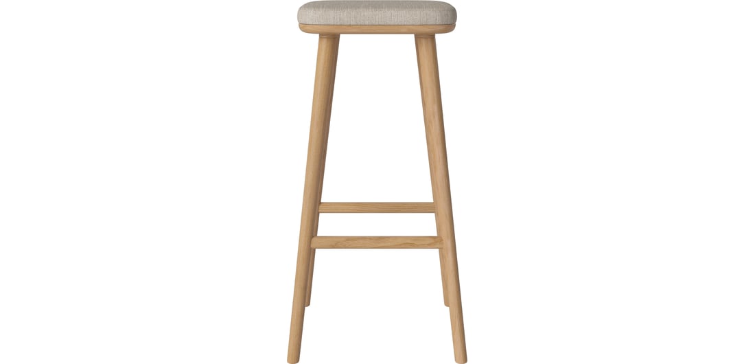 Bolia Scaun de Bar Flor H77 cm Baize - Ţesătură Netedă, Nisip 1